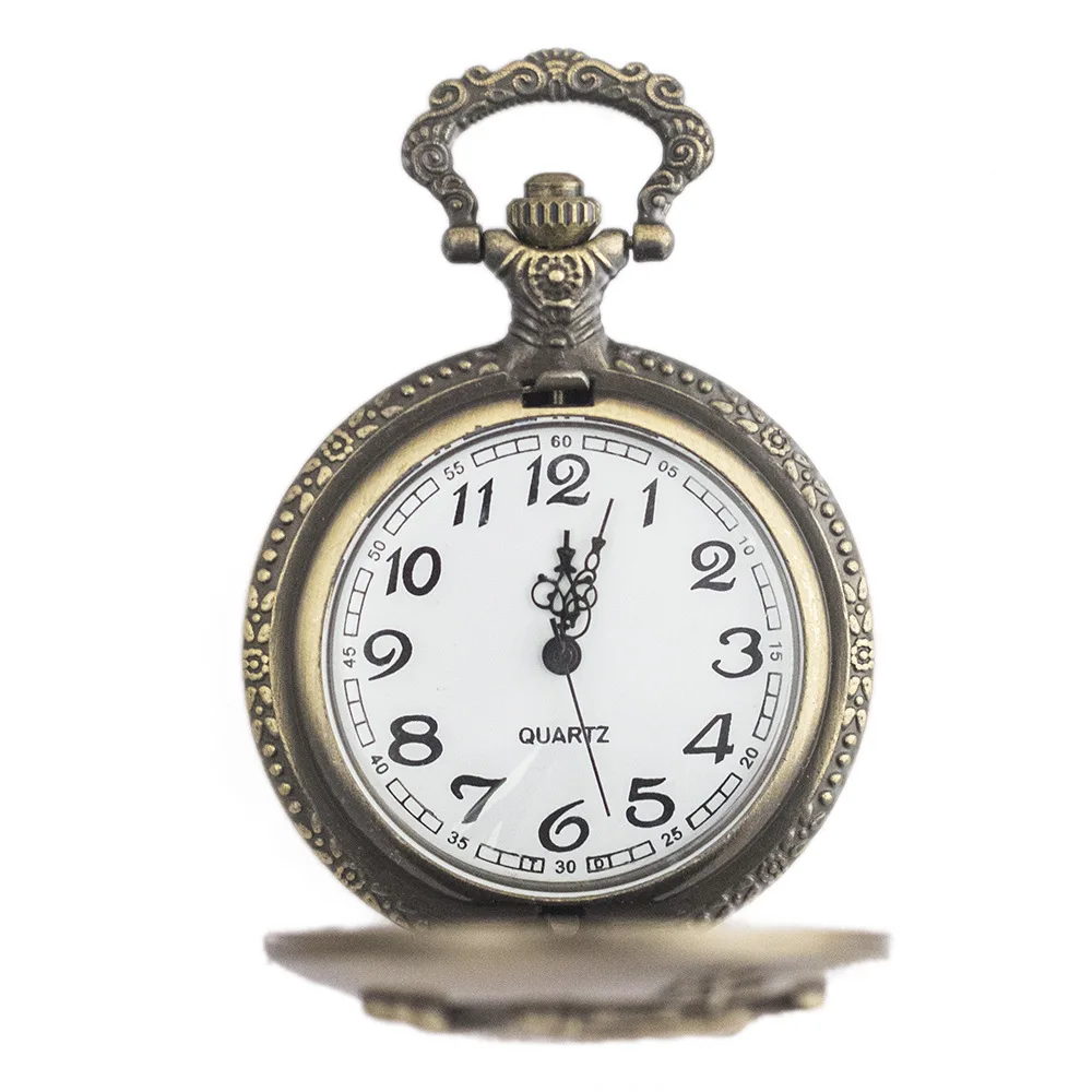 

Hot Selling Horned Cattle Large Pocket Watch Retro Necklace Quartz Pocket Watch Men's Women's Lanyard Watch