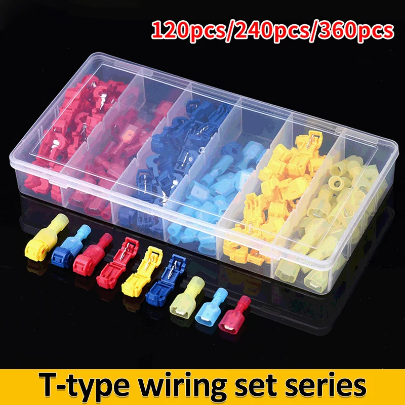 Ttap Wire Electrical Cable Connectors T Shape Snap Splice Lock Wire