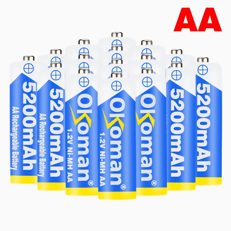 AA 5200mAh+ AAA 3800mAh 1,2 v Ni-MH аккумуляторная батарея игрушечный факел аккумуляторные батареи aa батарея для игрушечная камера микрофон