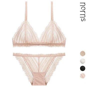 

Norns Summer Ultra-Thin Lace Sexy Comfortable Lingerie Women's Underwire Bra Bra Set