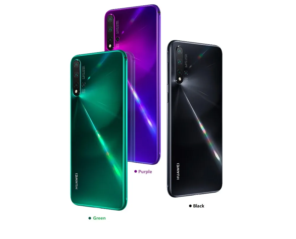 HuaWei Nova 5 мобильный телефон Kirin 810 Android 9,0 6,3" полный экран 8 ГБ ОЗУ 128 Гб ПЗУ МП экран отпечатков пальцев 40 Вт супер зарядное устройство