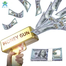 Tik Tok – pistolet pulvérisateur d'argent, jouet, billet de banque, accessoires de broche, pièces de monnaie, enveloppe rouge, pistolet de mariage, broche en Dollars américains, fête 
