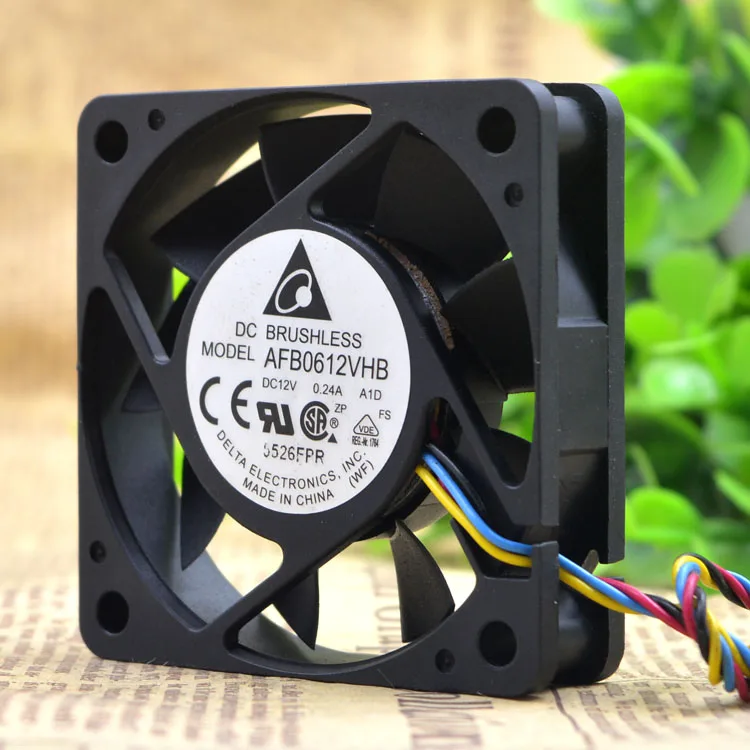 Новинка/6 см 6015 12V 0.24A AFB0612VHB 4 wiresPWM защиты электродвигателя Вентилятор охлаждения |