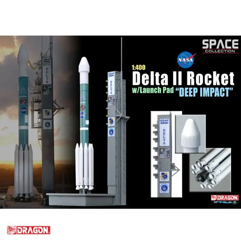 Dragon Delta II ROCKET DEEP IMPACT W/пусковая площадка 1/400 Готовая модель ограниченная