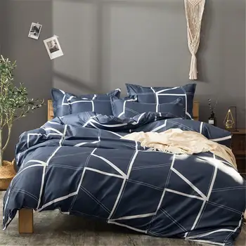 

55 2/3pcs Geometrical Line Duvet Cover Set Comfortable Soft Microfiber Bedding Set US EU Sizes Bedroom Decor NO SHEET
