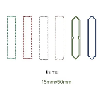 frame 15mmX50mm 1 упаковка Kawaii Милая Цветочная сетка в полоску лук маркер стикер карточки для планировщика дневник канцелярские принадлежности пуля журнал sl2121 - Цвет: frame 15mmX50mm