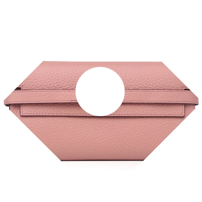 Pink Женский дизайнерский кошелек из натуральной коровьей кожи - Цвет: Pink