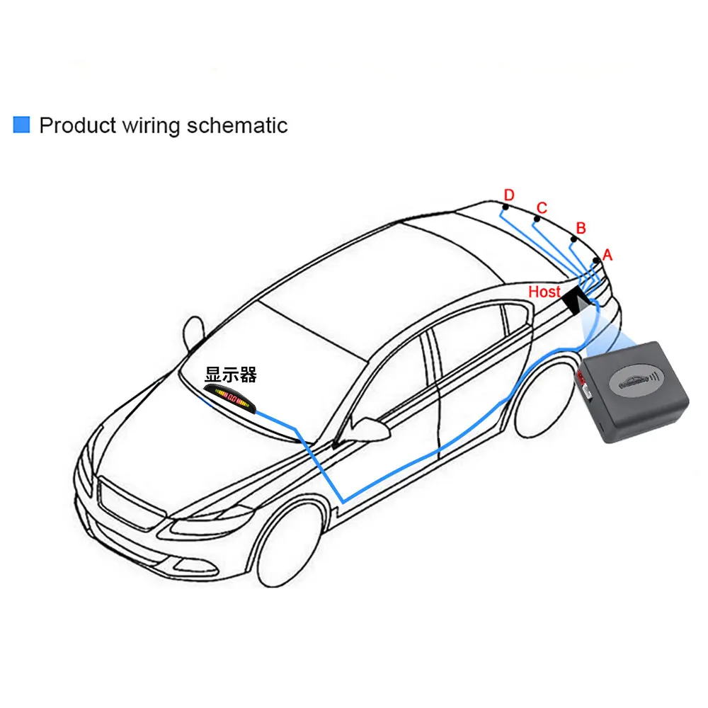 Новые оригинальные автомобильные датчики Регулируемая глубина 16,5 мм светодиодный дисплей Автомобильный парковочный датчик резервный радар зуммер система для заднего переднего удара