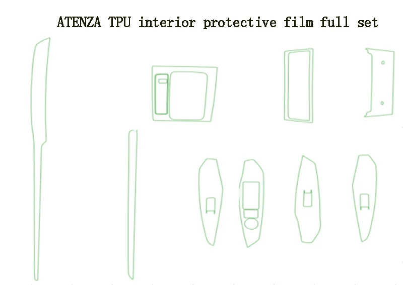 Для Mazda cx3 cx5 cx8 Модифицированная внутренняя прозрачная защитная пленка Шестерня стеклянная подъемная панель TPU Материал Пленка Автомобильная модификация - Название цвета: ATENZA full set film