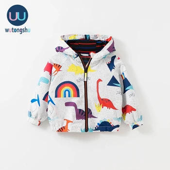 

Autumn Coat Jacket Baby Boys Hooded Kid Cartoon Jackets Cotton Long Sleeve Floral Animal Pattern Spring Summer Baby Girl Clothes