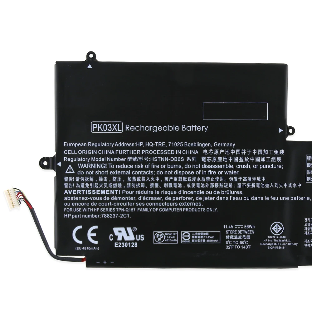 Kede 11,4 V 56wh PK03XL аккумулятор для ноутбука hp Spectre Pro X360 Spectre 13 PK03XL HSTNN-DB6S 6789116-005