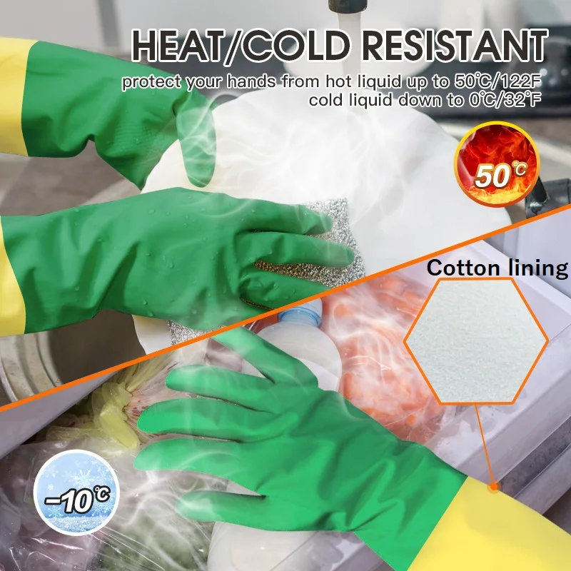 fire retardant coveralls Female Waterproof  Rubber Latex Dishwashing Gloves Household Chores Kitchen Durable Cleaning Housework Chores Dishwashing Tools chlorine gas respirator Safety Equipment