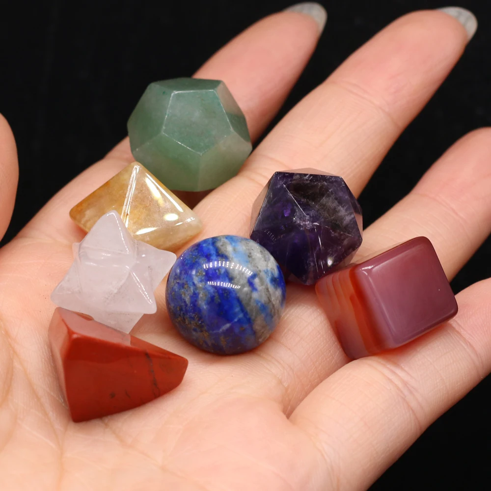 새로운 크리스탈 Merkaba 자연석 Merkabas Wiccan Reiki 치유 차크라 보석 동상 DIY 쥬얼리 홈 인테리어 선물 7PCS 수집
