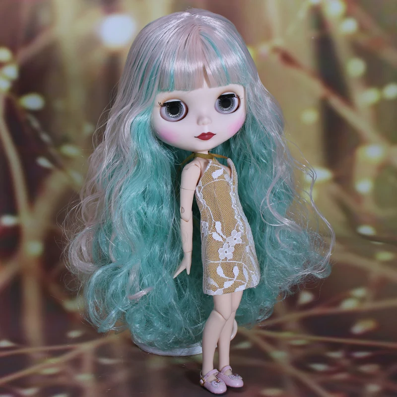 Blyth кукольная одежда, белое, розовое кружевное длинное платье, подходит для 1/6, обычная кукла, OB24, шарнирная кукла, ледяная, Azone, аксессуары для куклы
