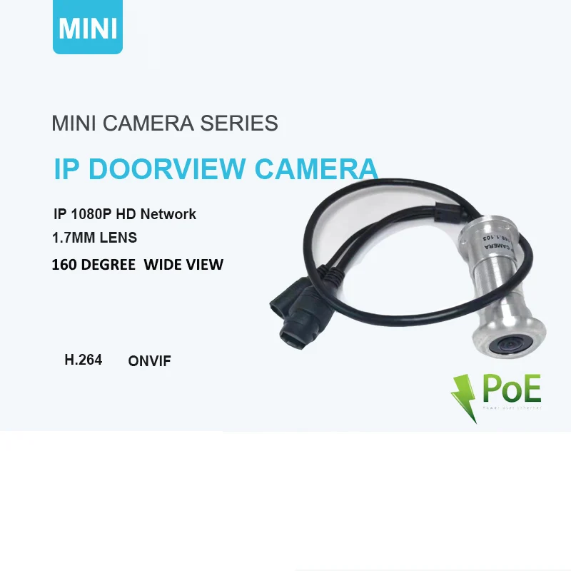 1080p P2P Домашняя безопасность IP doorview широкоугольный объектив 160 градусов Сеть мини глазок рыбий глаз дверная камера для работы с NVR