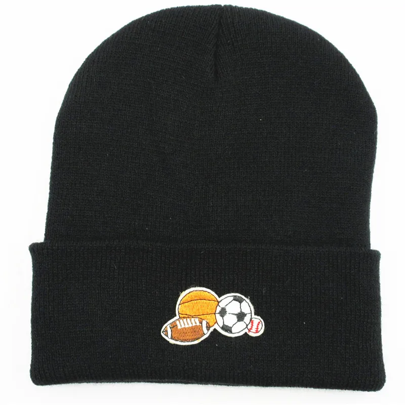 LDSLYJR вязаная шапка с вышитыми шариками, зимняя теплая шапка Skullies, шапка бини, шапка для мужчин и женщин 144
