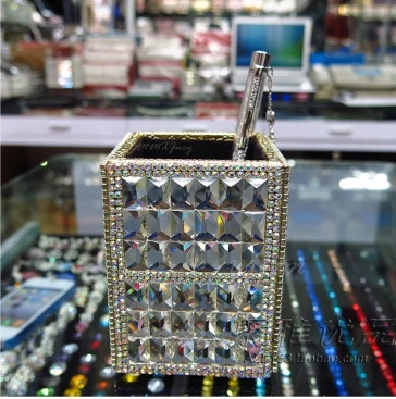 Bling Серебряный квадратный Диаманте кристалл алмаза украшения и контейнер держатель для хранения подарок для девочек