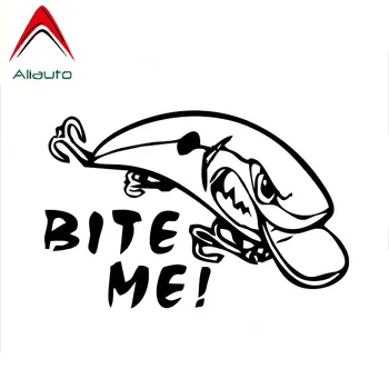 

Aliauto Car Sticker Bite Me CrankBait Decal Tackle Fishing Outdoor Vinyl Automobile Styling Accessories Black/silver,12cm*8cm