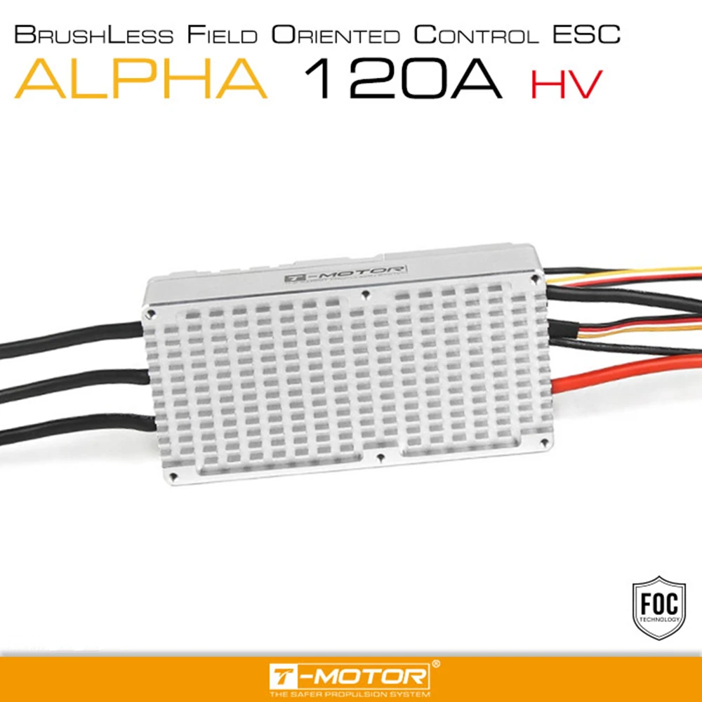 TMOTOR ALPHA 120A HV 6~ 12S LiPo 500HZ NO BEC FOC ESC специально для многовинтового БПЛА