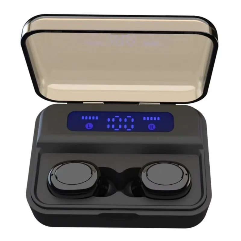 Bluetooth V5.0 наушники с зарядный чехол наушники-вкладыши TWS стерео Hi-Fi звук спортивные наушники Водонепроницаемый спортивные наушники с светодиодный