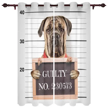 

Animal Dog Scale Ruler Window Curtains Home Decor Curtains for Living Room Bedroom Kitchen Items