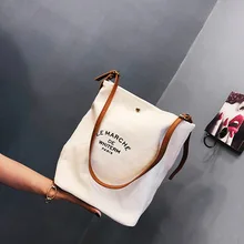 Женские повседневные сумки, сумки через плечо, экологически чистые портативные студенческие сумки с буквенным узором, сумка для покупок