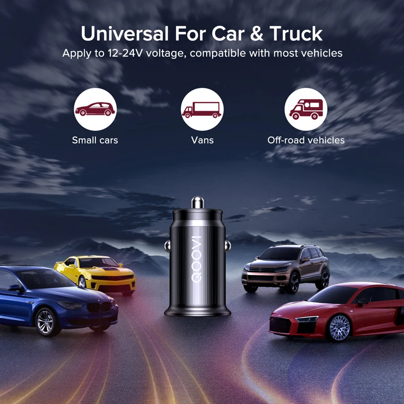 Mini Car Charger 2.4A Dual USB Fast Charging Universal Mobile Phone in Car Charge Tablet GPS For iPhone 11 Xiaomi Samsung Huawei