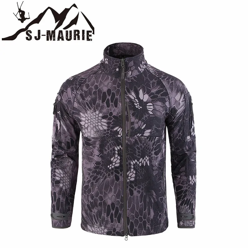 Outdoor Camouflage Softshell Men Waterproof Windproof Tactical Hunting Jacket Fishing Trekking Fleece Coat Army Military Jacket