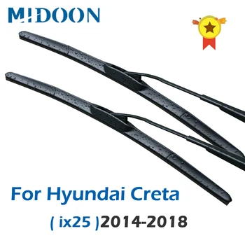 

MIDOON Hybrid Wiper Blades for Hyundai Creta ( ix25 ) Fit Hook Wiper Arms Model Year 2014 2015 2016 2017 2018