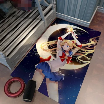 

Anime Sailor Moon Luna Cat Carpet For Home Bedroom Living Room Fashion Doormat Cartoon Pink Style House Floor Mat Cute Play Mats