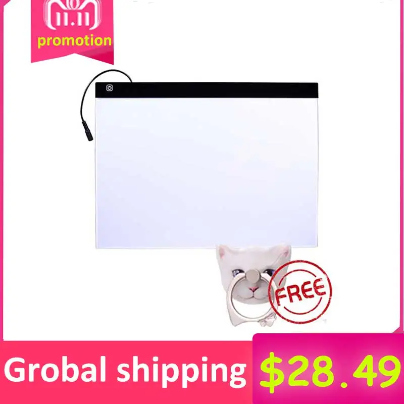 A3 LED copy board Ultra Thin Portable Light Pad Drawing Board Tracing Box with big clip | Компьютеры и офис
