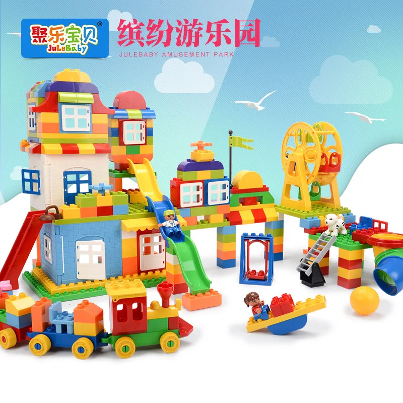 

Children'S Educational Assembled Large Particles Joy Amusement Park Building Blocks Educational diy enlighten Splicing Toys