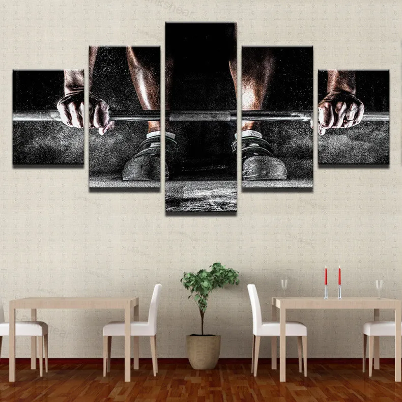 Гантели для тяжелой атлетики экстремального спорта 5 шт. картины дома гостиной