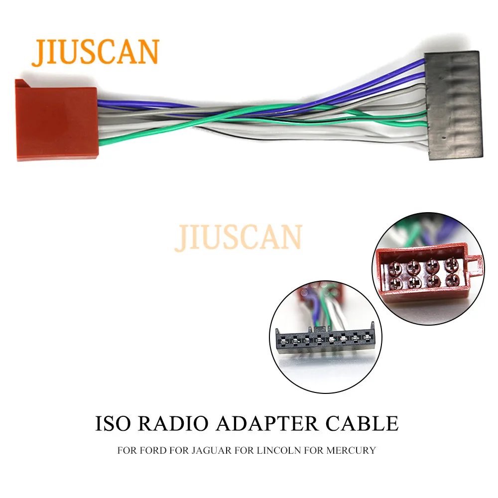 JIUSCAN 12-109 ISO радио адаптер для JAGUAR для LINCOLN жгут проводов разъем свинцовый ткацкий станок кабель штекер Адаптер стерео