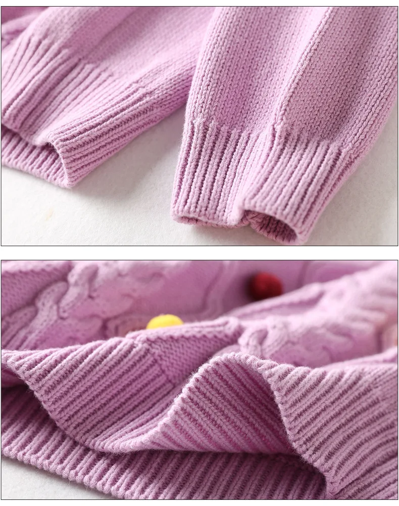 Новые детские зимние свитера, вязаный хлопковый свитер для девочек