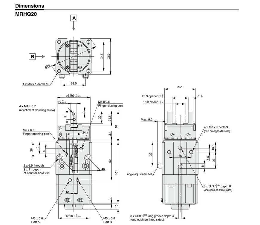 Пневматический захват воздуха, цилиндр MRHQ 16D-90S MRHQ16D-180S MRHQ 10D-90S MRHQ 25D-90S MRHQ20D-180S
