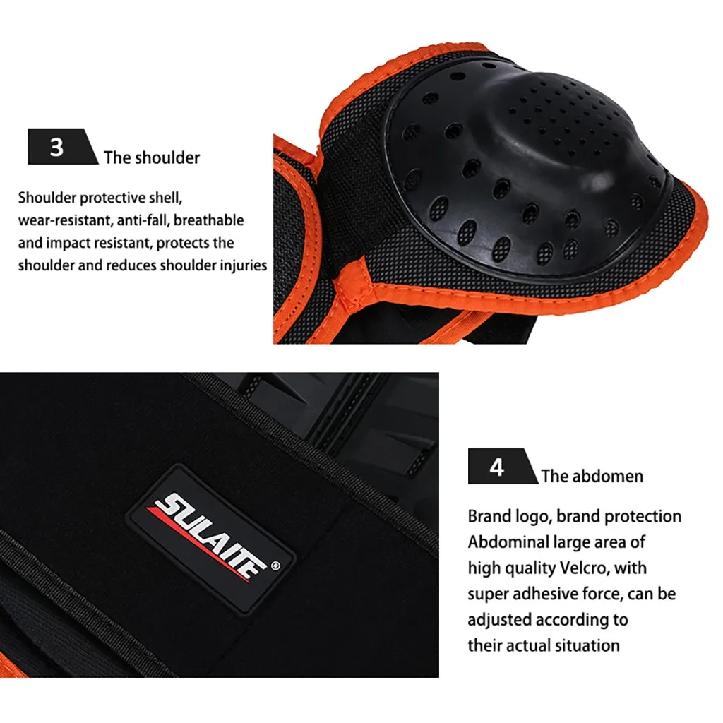 Kid Reflective Vest Protective Gear Jackets Guard Shirt For Skiing Snowboarding Accessories Chest Back Protector Protective Gear