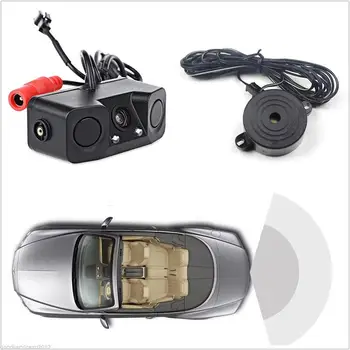 

Car Vehicle Parking Rear View Camera 2 Sensors Indicator Radar Assistance
