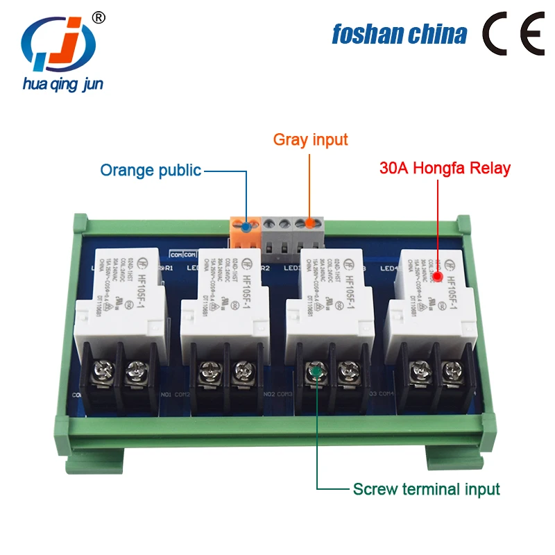 Huaqingjun  ڵȭ Hongfa  ,    HF105F-1, 4 ä  8 ä 30A