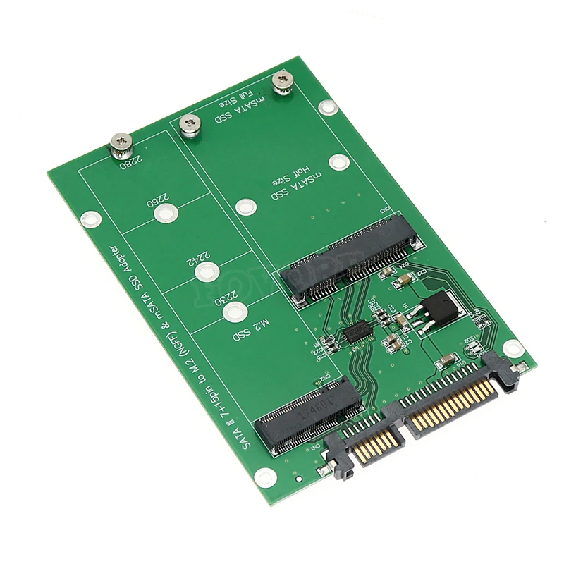 SATA адаптер M.2 SSD M2 mSATA M2 адаптер 2,5 SATA конвертер для mSATA+ M.2 NGFF SSD карта