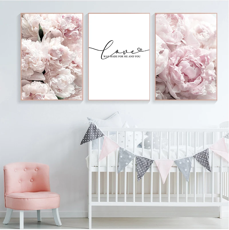 Картина на холсте с перьями цветами пиона плакаты и принты картина для гостиной