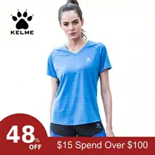 KELME, женские футболки с коротким рукавом для бега, быстросохнущие, для спорта и отдыха, для улицы, дышащие, для йоги, футболки для женщин, KWC161024