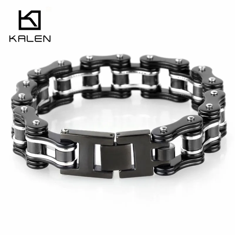 22 см велосипедные цепи браслеты из нержавеющей стали велосипедные звенья цепи мужские браслеты модные мужские аксессуары Подарки для бойфренда