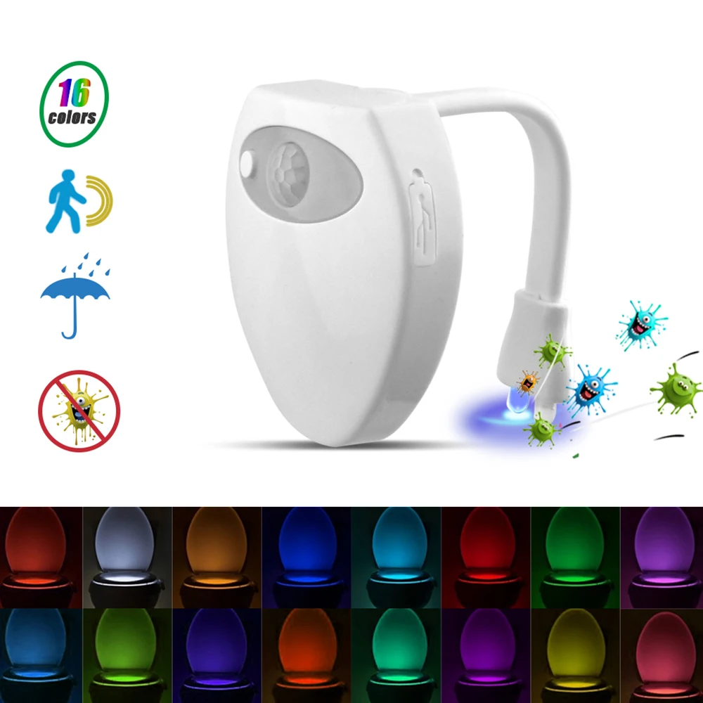 

Induction Toilet Lamp UV Sterilizer Germicidal Disinfection UVC LED Lamp LED RGB Purple Light Toilet Closestool Lamp Night Light