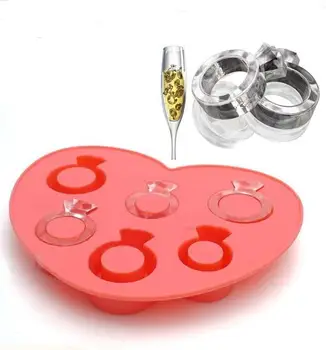 

Ice Tray Diamond Love Ring Ice Cube Style Freeze Ice Cream Maker Mould Special Tool for Hot Summer Wholesale