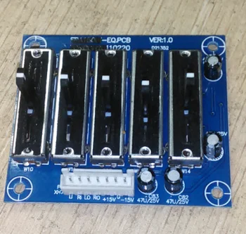 

DC Dual Power Supply Professional Stereo Two-channel 5-segment EQ Five-segment Equalizer Version Tone Preamp Preamp