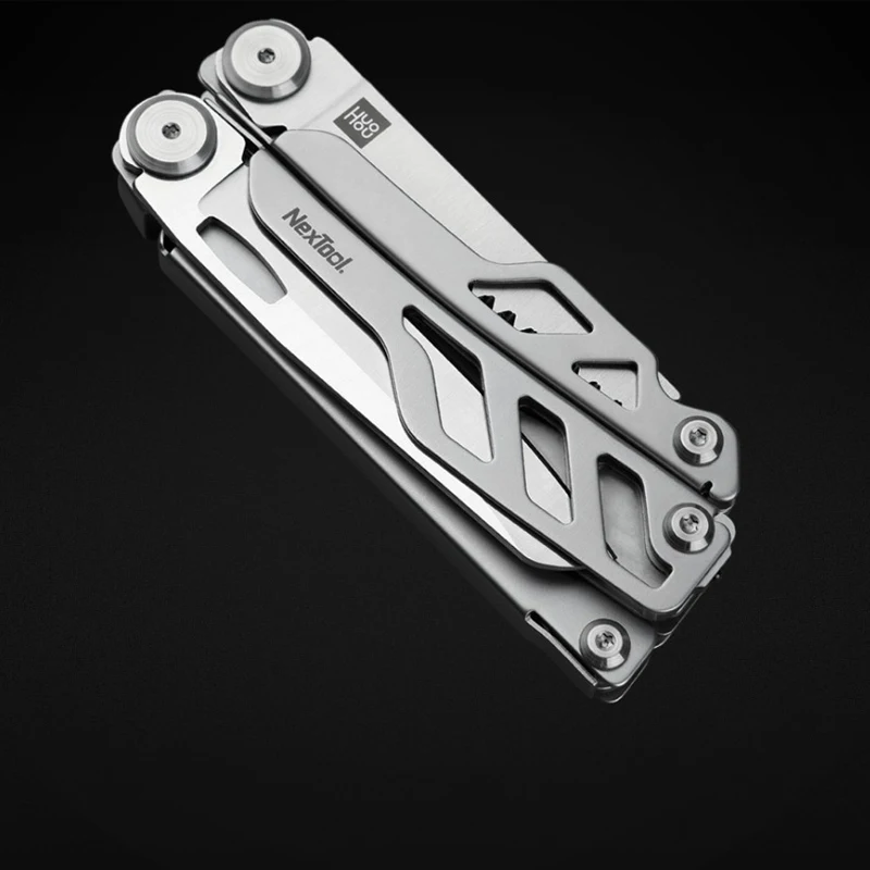 Silver Xiaomi huohou Многофункциональный складной нож открывалка для бутылок Отвертка Плоскогубцы из нержавеющей стали армейские ножи Охота Открытый Кемпинг - Цвет: Silver