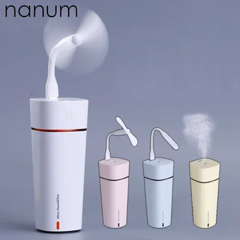 

3 in 1 M11 Cup Humidifier Air freshener Mini Air Purifier Aromatherapy Essential Oil Diffuser LED Night Light USB Fan Fogger