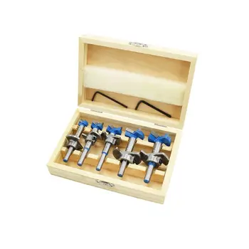 

5pcs Adjustable Forstner Drill Bits Hinge Hole Opener Boring Tipped Woodworking