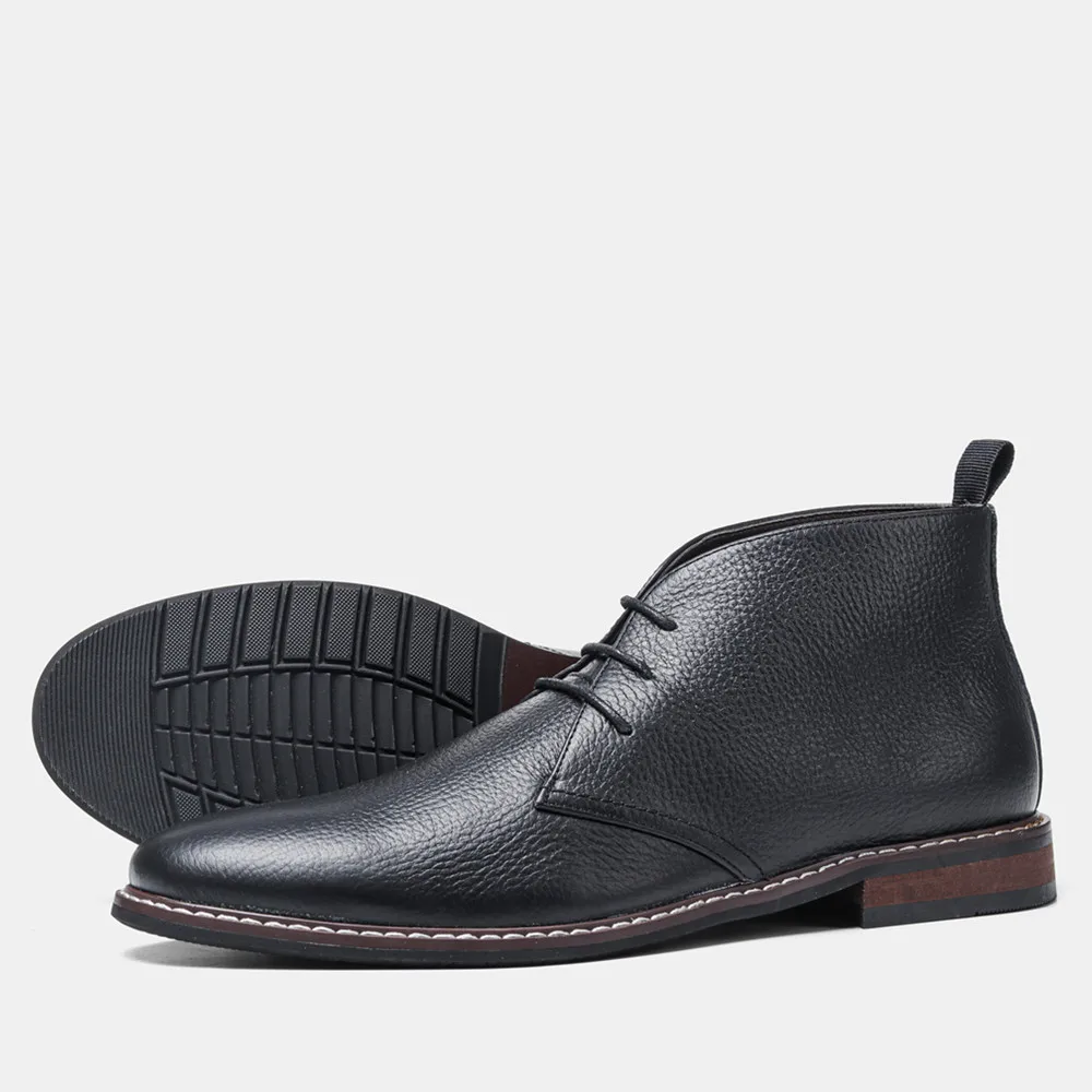 Genuine Leather Men Boots Fashion Comfortable Brand Ankle Leather Boots men chelsea boots men training boots